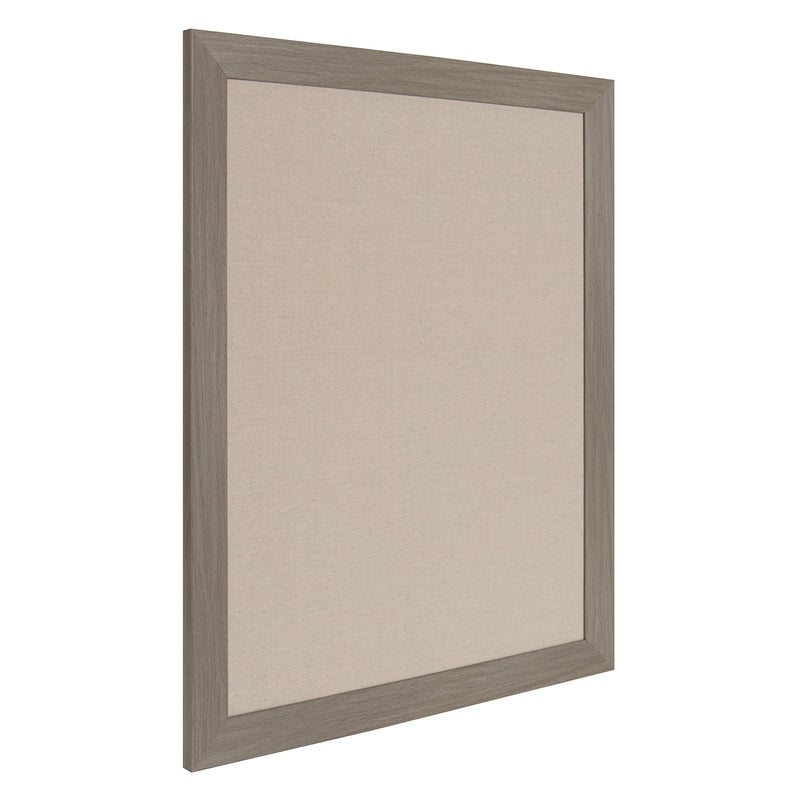 DesignOvation Beatrice Framed Linen Fabric Pinboard, 23x29, Gray - Image 2